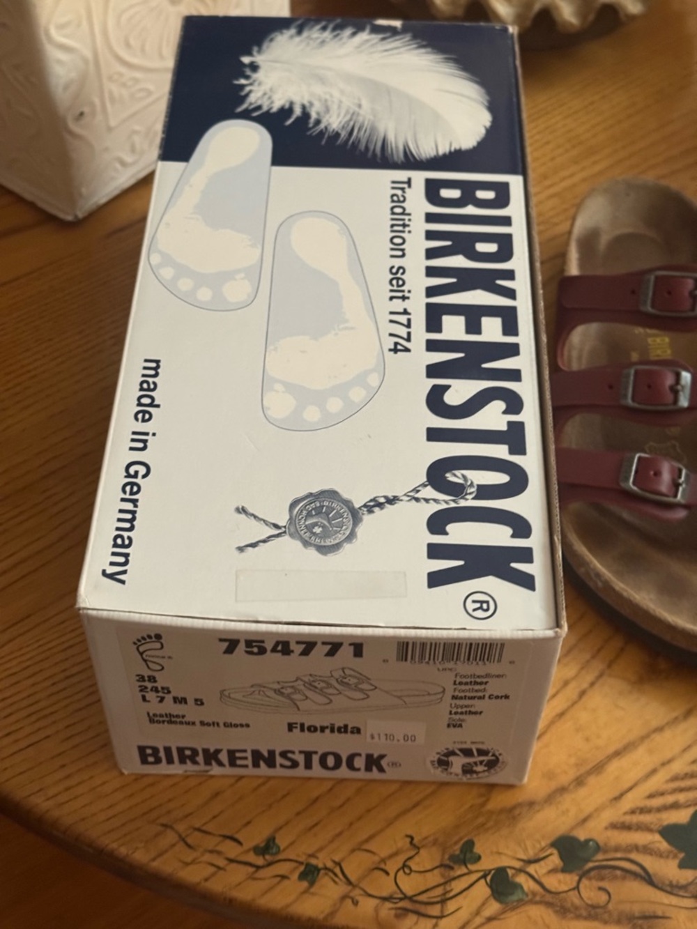 Birkenstock Florida Sandals - Burgundy